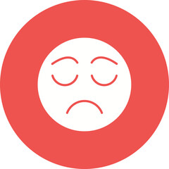 Obraz premium Sad Multicolor Circle Glyph Inverted Icon