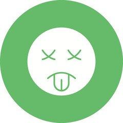 Knocked Out Multicolor Circle Glyph Inverted Icon