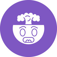 Mind Blown Multicolor Circle Glyph Inverted Icon