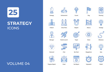 Strategy icons collection.