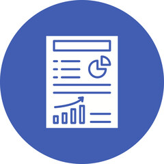 Seo Report Multicolor Circle Glyph Inverted Icon