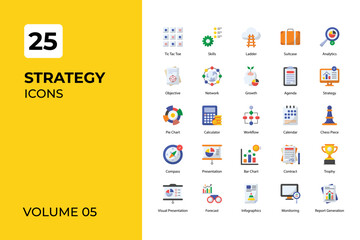 Strategy icons collection.
