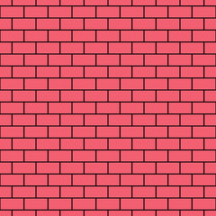 Vector seamless pattern of red brick wall for websites, textile, wrappers, wallpapers