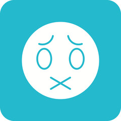 Muted Multicolor Round Corner Glyph Inverted Icon