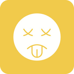 Knocked Out Multicolor Round Corner Glyph Inverted Icon