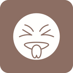 Taunt Multicolor Round Corner Glyph Inverted Icon