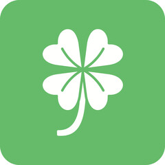 Clover Multicolor Round Corner Glyph Inverted Icon