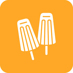 Ice Lolly Multicolor Round Corner Glyph Inverted Icon