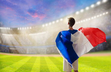 France football team supporter. French fan.