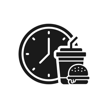 clock, burger, drink fast food time clip art preview