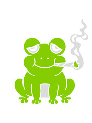 Weed Joint Frosch bekifft 