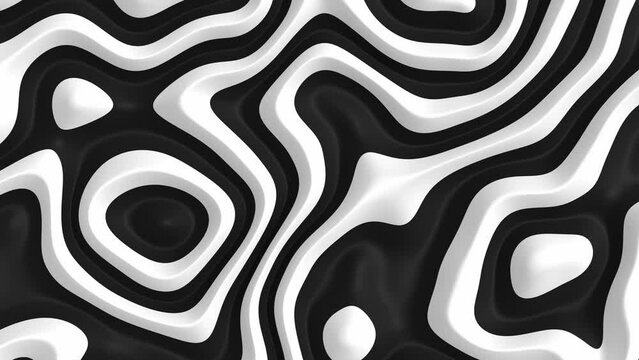 3d abstract ink pattern, motion graphics musgrave texture animation. Can be used to represent topography, dynamic backdrop or a smooth render
