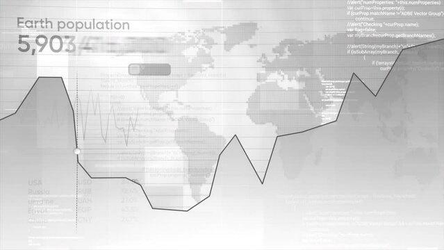 Abstract overpopulation graphics growth. Motion. Concept of social science and globalization.