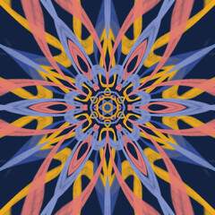 Abstract kaleidoscope background. Beautiful kaleidoscope seamless pattern. Multicolor mosaic texture. Seamless kaleidoscope texture. Unique kaleidoscope design