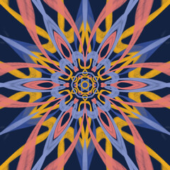 Abstract kaleidoscope background. Beautiful kaleidoscope seamless pattern. Multicolor mosaic texture. Seamless kaleidoscope texture. Unique kaleidoscope design