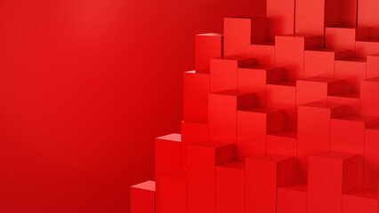 Red abstract geometric texture background.