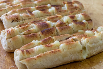 Garlic bread, the delicious accompaniment of barbecue gaúcho.