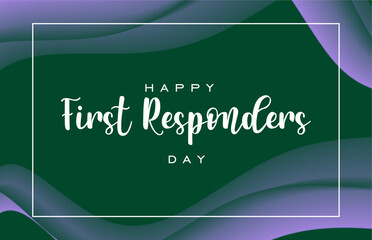 National First Responders Day. Holiday concept. Template for background, banner, card, poster, t-shirt with text inscription