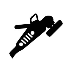 Car wax machine polishing icon | Black Vector illustration |