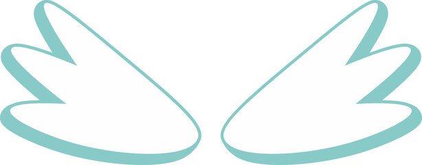 Cartoon Angel Wings vector illustration