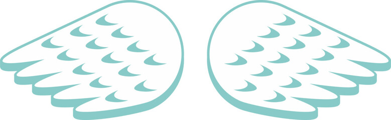 Cartoon Angel Wings vector illustration