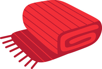 Plaid towel icon. Vector illustration