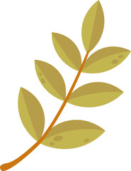 Brunch with leaves icon. Vector illustration