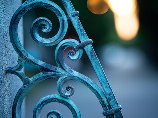 Forged and vintage metal fence