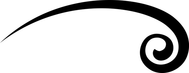 Calligraphy Swirl Decorative Design Element