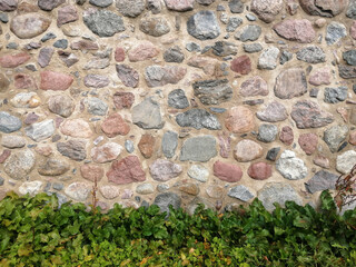 nature and stones in the castle wall - texture & background - obrazy, fototapety, plakaty