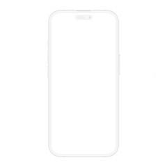 Realistic soft white mockup template phone for your project, visual ui app demonstration. High quality realistic newest version of smartphone with blank white screen vector illustration