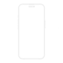 Realistic soft white mockup template phone for your project, visual ui app demonstration. High quality realistic newest version of smartphone with blank white screen vector illustration