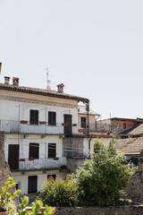 Historic Italian architecture. Traditional European old town buildings. Aesthetic summer vacation travel concept