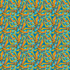 Fototapeta premium Vector seamless pattern. Elegant ornamental texture. Colorful abstract ornament.