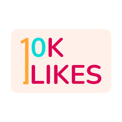 ILLUSTRATION THANK YOU 10K LIKES BANNER CELEBRATION. ICON TEMPLATE DESIGN VECTOR GOOD FOR SOCIAL MEDIA, CARD , POSTER