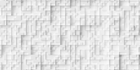 Random offset white square cube boxes block background wallpaper banner template