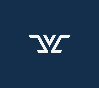 A line art icon logo of a modern VCC, CCV, V c C / abstract business logo