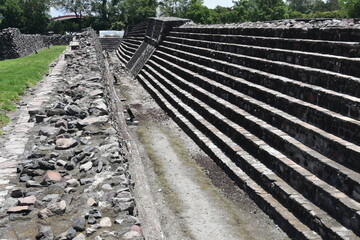 Wide Aztec Stairway at Tlatelolco Archeological Site, Plaza of the Three Cultures, Mexico City