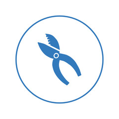 Cutter farming metal plier icon | Circle version icon |