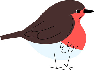 bird animal winter season cozy holiday clipart