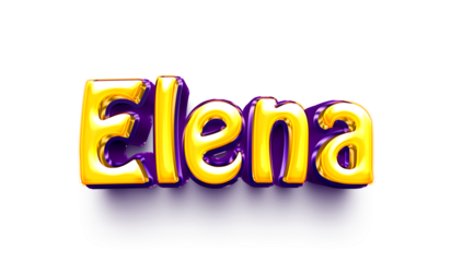 name of girls bubbly celebration decoration hanging air balloon shiny elena