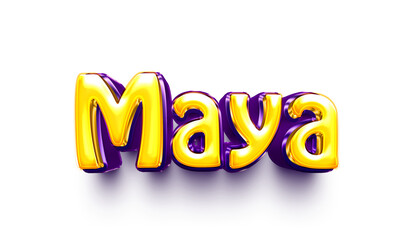 name of girls bubbly celebration decoration hanging air balloon shiny maya