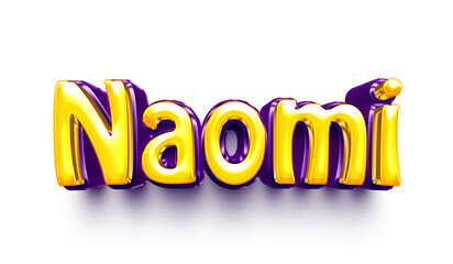 name of girls bubbly celebration decoration hanging air balloon shiny naomi