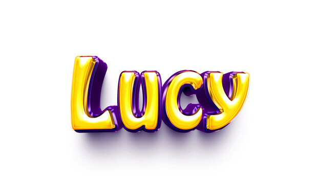 name of girls bubbly celebration decoration hanging air balloon shiny lucy