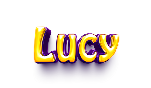 name of girls bubbly celebration decoration hanging air balloon shiny lucy