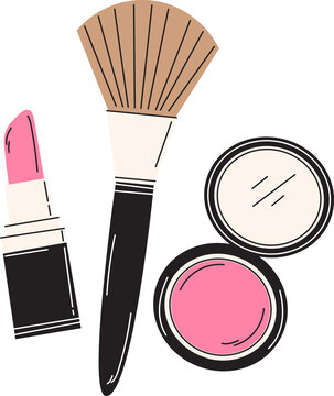 beauty makeup hobby and free time activity clipart Stock Illustration |  Adobe Stock