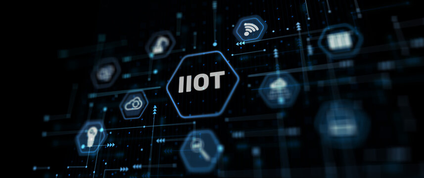 IIOT industrial internet of things concept. Technology and Business