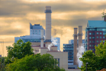 View of a corner of the city of Boston, Massachussetts, USA and its architecture