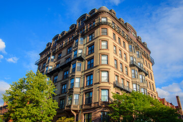 View of a corner of the city of Boston, Massachussetts, USA and its architecture