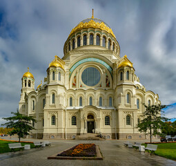 Naval Cathedral on Kotlin Island in Kronstadt.